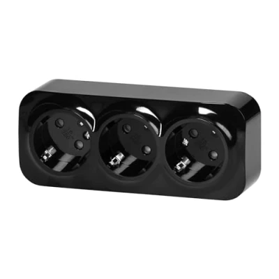 Abbildung von Miratic Steckdose Aufputz Wand 2P+Z Schuko IP20 (3 Steckdosen)