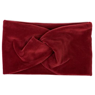 Abbildung von styleBREAKER Damen Stirnband in Samt Optik mit Twist Knoten, warmes Haarband, Headband, Haarschmuck 04026040, Farbe:Bordeaux Rot