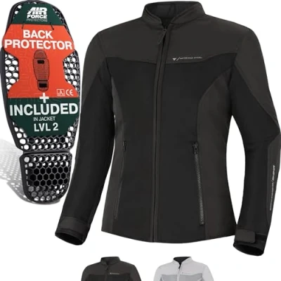 Abbildung von SHIMA Damen Openair Jacket dame Motorradjacke, Schwarz, L EU