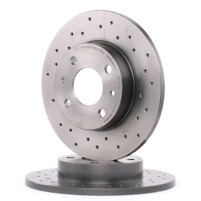 Abbildung von BREMBO XTRA LINE 08.5085.1X Bremsscheibe 240 11 4 voll, gelocht beschichtet mit Schrauben FIAT: 500 Hatchback, Panda III II Hatchback