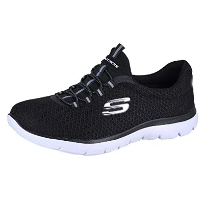 Abbildung von Skechers Sport Summits Sneaker low black/white, Damen, Größe: 39.5, Black/white Schuhe