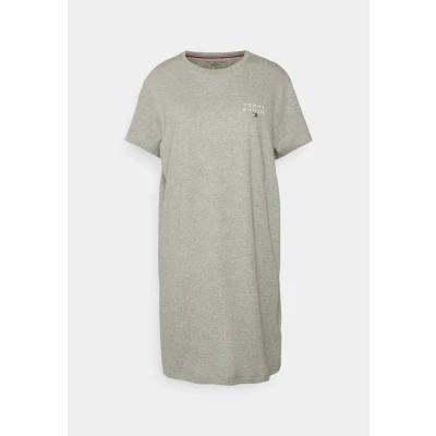 Abbildung von Tommy Hilfiger Short Sleeve Tshirt Dress Nachthemd, Damen, Größe: Small, Light grey heather