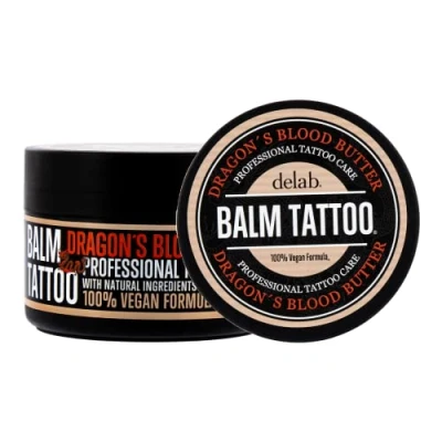 Abbildung von BALM Tattoo Dragon&#039;s Blood Pflege Butter 250ml, vegan und feuchtigkeitsspendend, Tattoocreme Tattoopflege Aftercare