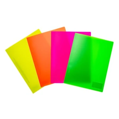 Abbildung von HERMA 19640 Schnellhefter A4 Transluzent Neon Sortiment, 12 Stück, Sichthefter aus Kunststoff mit Beschriftungsetikett, Einstecktasche &amp; Metallheftzunge, Plastik Set für Schule Büro