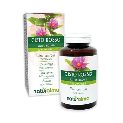 Abbildung von Zistrose (Cistus incanus) Kraut Naturalma 150 g 300 Tabletten Nahrungsergänzungsmittel Natürlich und Vegan