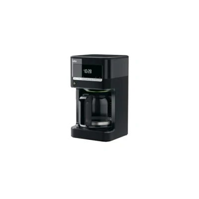 Abbildung von Braun PurAroma 7 Kaffeemaschine KF 7020 Filterkaffeemaschine mit Glaskanne und Timer Funktion, Kaffeezubereiter für einzigartiges Aroma, LCD Display, 1000 Watt, schwarz