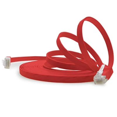 Abbildung von 1aTTack.de 3m Rot 1 Stück Cat.6 Flaches Netzwerkkabel Cat6 Flachkabel Ultra Flach Patchkabel 1000 Mbit/s Gigabit LAN (RJ45) Slim Micro