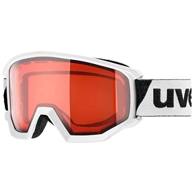 Abbildung von uvex athletic LGL Skibrille für Damen und Herren konstrastverstärkend vergrößertes, beschlagfreies Sichtfeld white/lasergold lite rose one size