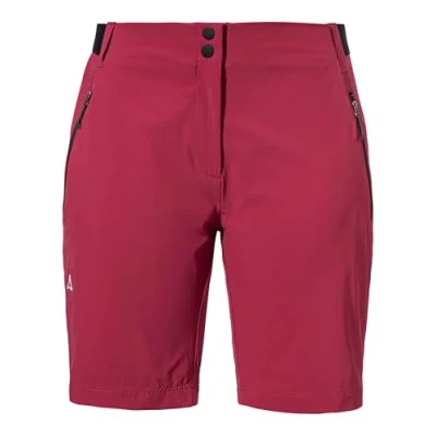 Abbildung von Schöffel Damen Shorts Style Blaustein WMS, leichte Wanderhose mit 4 Wege Stretch, kurze Hose aus recyceltem Material, schnell trocknend legerer Passform, merlot, 34