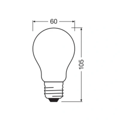 Abbildung von Osram SUPERSTAR+ CLASSIC A GL FR 75 LED Lampe mit Sockel E27, klassische Kolbenform, weiß, 5W, 1055lm, 4000K, kaltweißes Licht, bis zu 60% Energieeinsparung im Vergleich Standard Lampen