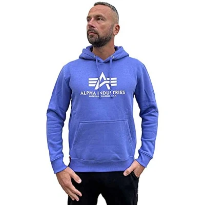 Abbildung von Alpha Industries Basic Hoody Kapuzensweat für Herren Electric Violet