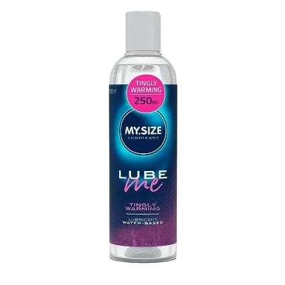 Abbildung von MY.SIZE Lube Me Premium Gleitgel Tingly Warming 250 ml I Gleitmittel wärmend, prickelnd &amp; geruchsneutral Wasserbasiertes Lubricant Gel für Toys Latexkondome geeignet water based lubrication