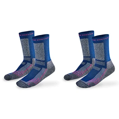 Abbildung von Black Crevice Merino Outdoorsocken lang, 2 Paar, navy/fuxia, 39 42