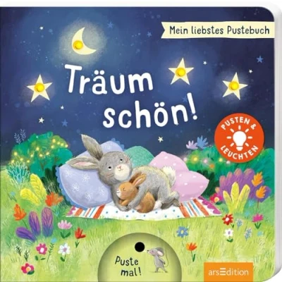 Abbildung von Mein liebstes Pustebuch Träum schön!: Pusten &amp; leuchten Hochwertiges Pappbilderbuch mit Pustefunktion und Licht für Kinder ab 18 Monaten