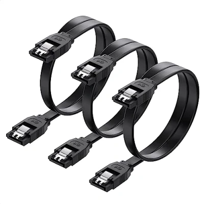 Abbildung von Cable Matters 3er Pack sata III 45 cm Kabel 6gb/s (Sata 3 Kabel, SSD, Cable) in Schwarz