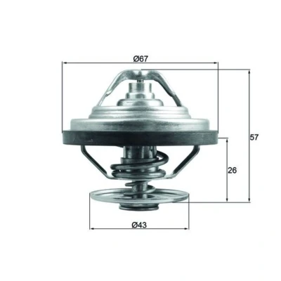 Abbildung von MAHLE ORIGINAL TX 158 87 Kühlwasserthermostat mit Dichtung