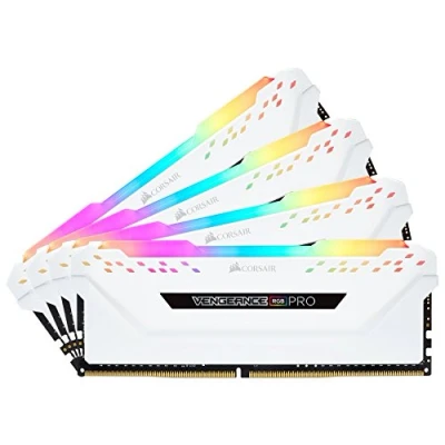 Abbildung von Corsair Vengeance RGB PRO 32GB (4x8GB) DDR4 3200MHz C16 XMP 2.0 Enthusiast LED Beleuchtung Speicherkit weiß