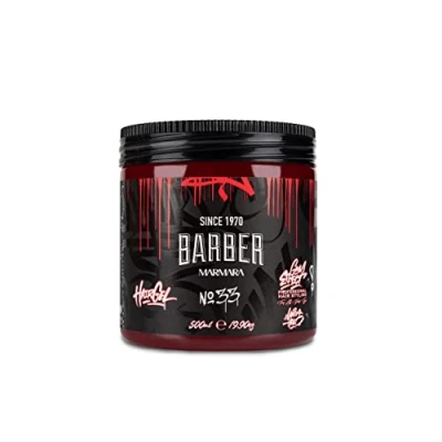 Abbildung von BARBER MARMARA No.33 hair Styling Gel 500ml Haargel Herren Starker Halt Kein Verkleben und ohne Rückstände Alkohol Frei Frischer Duft wet look gummy Effect