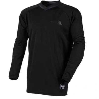 Abbildung von O&#039;NEAL Motocross Trikot Enduro Motorrad Passform für Maximale Bewegungsfreiheit, Eingenähter Ellbogenschutz, Atmungsaktiv Element Jersey Classic Erwachsene Schwarz (L, Schwarz)