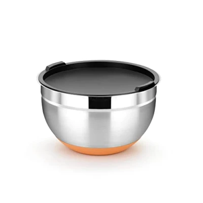 Abbildung von BRA A273020 Efficient Schüssel aus Edelstahl, 20 cm, Schwarz und Orange