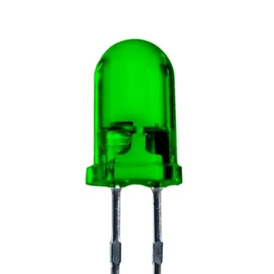 Abbildung von Lumetheus LED 5mm Farbe grün 16.0000 mcd 25 Stück Leuchtdiode extra hell 3V grüne Diode 2 Pin LEDs Gehäuse diffus farbig
