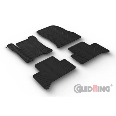 Abbildung von Gledring 0516 Fußmattensatz Gummi vorne und hinten 4 schwarz 750mm 550mm