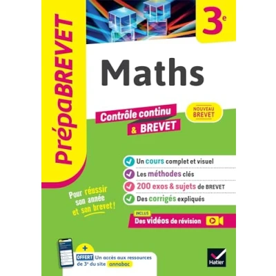 Abbildung von Prépabrevet Maths 3e brevet 2025: cours, méthodes &amp; sujets de corrigés
