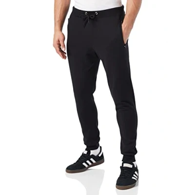 Abbildung von FM London, Slim Fit, Jogginghose für Herren, mit Reißverschlusstaschen, ideal Alltag und Sport, bequem, weich.