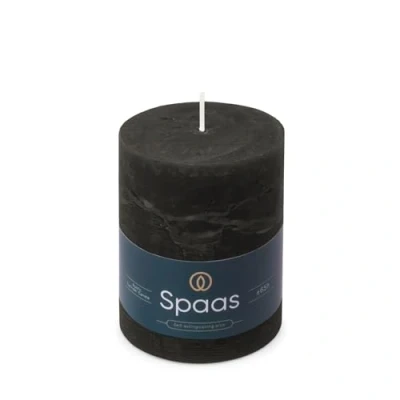 Abbildung von Spaas Rustikale Stumpenkerze 80/110 mm 65St. schwarz