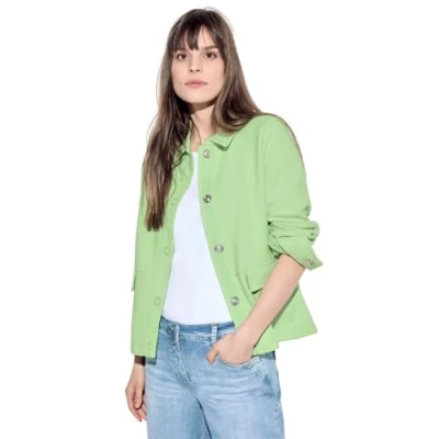 Abbildung von Cecil Leichte Struktur Übergangsjacke, Damen, Größe: Large, Grün