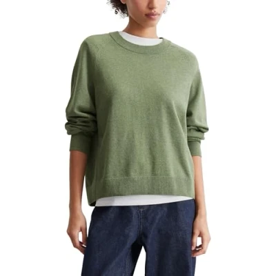Abbildung von Marc O&#039;Polo Denim CREW NECK Strickpullover, Damen, Größe: Small, Medium green melange