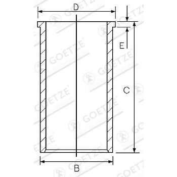 Abbildung von GOETZE ENGINE 14 022510 00 Zylinderlaufbuchse 84,01mm