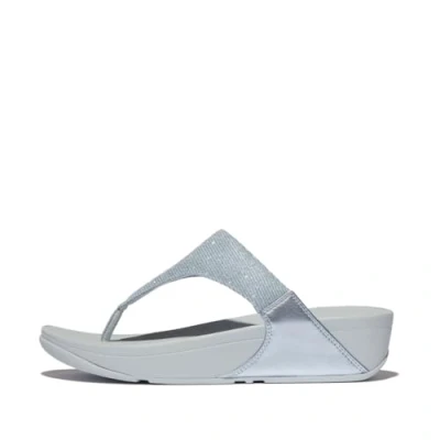 Abbildung von Fitflop Damen Lulu Shimmerlux Toe Post Sandale, blau, 39 EU