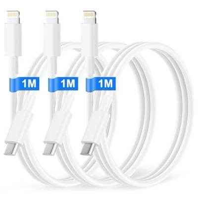 Abbildung von USB C Lightning Kabel 1M 3Pack [Apple MFi Zertifiziert] iPhone Ladekabel Type auf Schnellladekabel für Apple 14 Pro Max/14 Plus/13/12/11/Mini/XR/XS/X/SE/8
