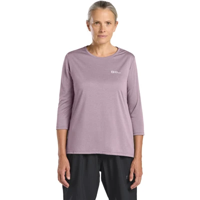 Abbildung von Jack Wolfskin Crosstrail 3/4 Langarmshirt, Damen, Größe: Small, Wild blossom