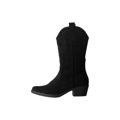 Abbildung von Elara Damen Cowboy Stiefel Biker Boots Chunkyrayan 301 A32S Black 36
