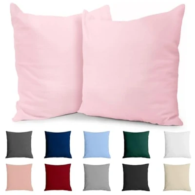 Abbildung von Dreamzie Kissenbezug 60x60 Baumwolle Renforcé (2er Set) Rosa Dicht gewebt mit 57 Fäden/cm² Kissenhülle cm Oeko Tex Zertifiziert