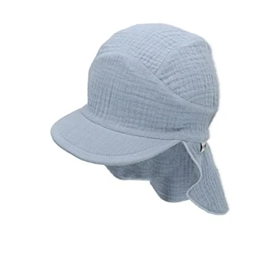Abbildung von Sterntaler Unisex Schirmmütze mit Nackenschutz Musselin Sonnenhut, hellblau, 47