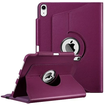 Abbildung von Fintie Hülle für iPad Air 11 Zoll 2024, 5. Generation 2022 / 4 2020 10.9 mit Pencil Halter 360 Grad verstellbare Schutzhülle Cover Standfunktion, Lila