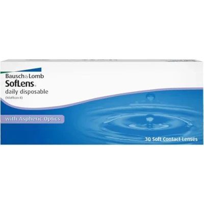 Abbildung von Bausch + Lomb SofLens Daily Disposable Tageslinsen, sphärische Kontaktlinsen, weich, 30 Stück BC 8.6 mm / DIA 14.2 +6.25 Dioptrien