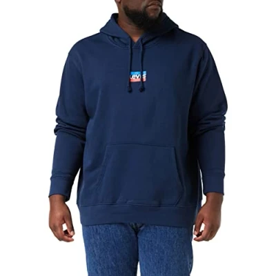 Abbildung von Levi&#039;s Graphic HOOD Sweatshirt, Herren, Größe: XS, Dress blues