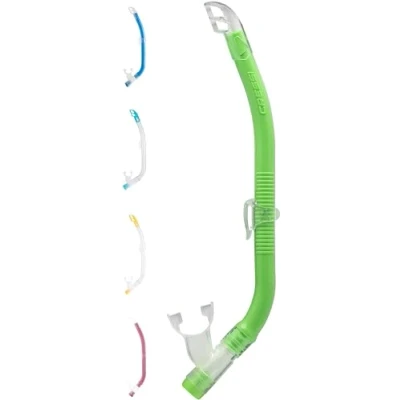 Abbildung von Cressi Top Snorkel Unisex Youth Minidry Schnorchelröhre für Kinder und Jugendliche Einheitsgröße