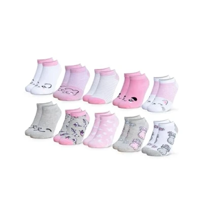 Abbildung von Occulto Jungen &amp; Mädchen Motiv Sneaker Socken 10er Pack (Modell: Motivo) Katzen 35 38