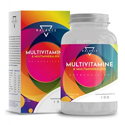 Abbildung von Multivitamin 360 Tabletten (12 Monate) Hochdosiert Vitamine A Z Vitamine, Mineralstoffe mit Vitamin A, B, C, D3, E, Zink, Selen, Kupfer