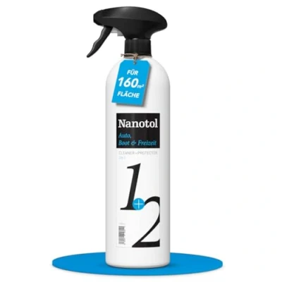 Abbildung von Nanotol Regenabweiser, Scheibenversiegelung Auto, Boot &amp; Freizeit 2in1 Cleaner und Protector = Reinigung Nanoversiegelung (1000ml)