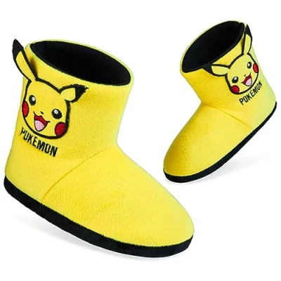 Abbildung von Pokemon Hausschuhe Kinder Junge, Hausschuhe, Pikachu Jungen, Anti Rutsch, 28 38 (Gelb, 35/36 EU)
