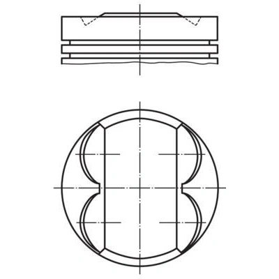 Abbildung von MAHLE ORIGINAL 081 PI 00107 000 Kolben 84,0mm