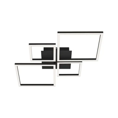 Abbildung von Briloner Leuchten LED Deckenleuchte schwenkbar, Deckenlampe dimmbar, 48 Watt, 4.000 Lumen, 3.000 Kelvin, Schwarz, 750x470x73mm (LxBxH), 3128 015