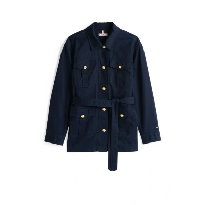 Abbildung von Tommy Hilfiger Utility Jacket Übergangsjacke, Damen, Größe: XS, Dark night navy