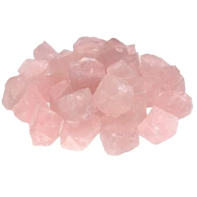 Abbildung von Rosenquarz Wassersteine 100% naturbelassene Rohsteine 300g Lebensquelle Plus